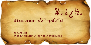 Wieszner Árpád névjegykártya